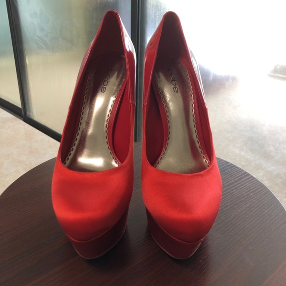 Red Bebe high heels with platform - Picture 2 of 7